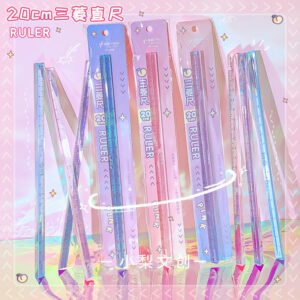 20 Cm Triangular Shape Transparent Premium Ruler