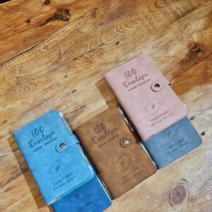A6 Size Soft Leather Savings Challenge Diary With Zipper bag