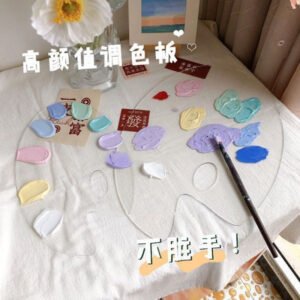 Acrylic Made Crystal Clear Oval Shape Color Palate For Art