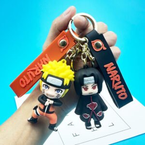Anime Naruto Action Figure Silica Gel Pendent Key Ring