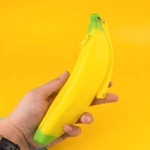Banana Shape Silicon Pencil Bag