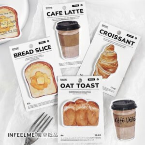 Breakfast Items Shape Sticky Notes