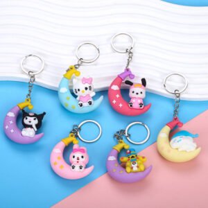 Cartoon Moon Sanrio Student Bag KeyChain