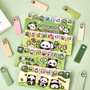 Cartoon Panda Row Station Post It Sticky Note