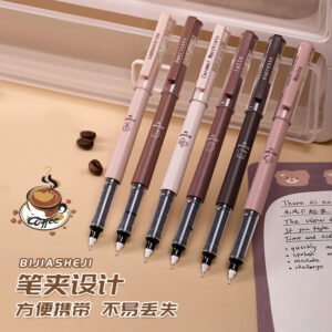 Coffee Straight Liquid Ballpoint 0.5 Black Quick-Drying Pen