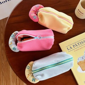 Contrast Color Soft Pencil Bag