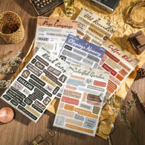 Creative Light Retro Handbook DIY Decoration Material Stickers