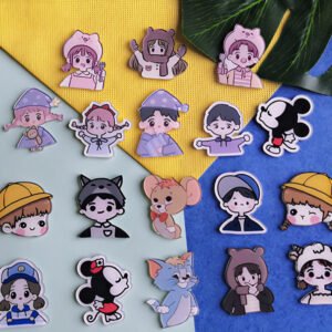 Cute Acrylic Couple Brooch (Random)
