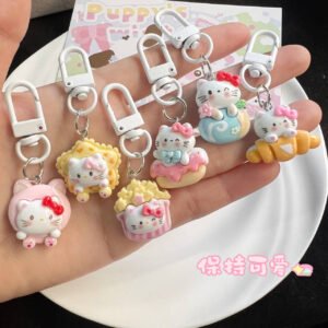 Cute Bread Hellokitty Shape KeyChain