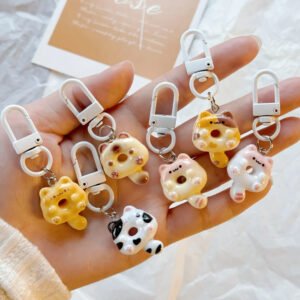 Cute Cat Shape Donut KeyChain
