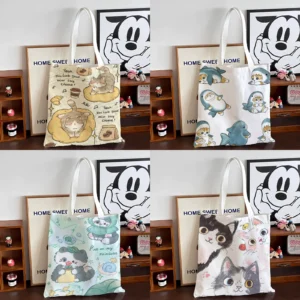Cute Cats Spying Canvas Tote Bag