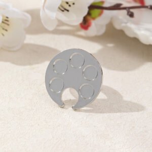 Cute Finger Ring Shape Metal Color Palate