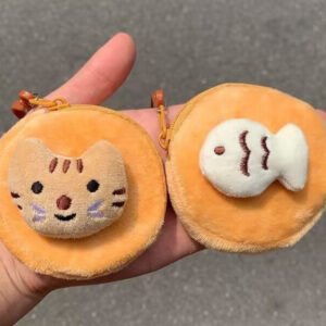 Cute Kitten and Fish Coin Purse