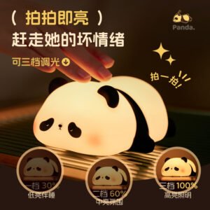 Cute Panda Shape Silicone Light