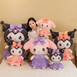 Cute Princess Purple Skirt Kuromi Plush Toy 30 Cm