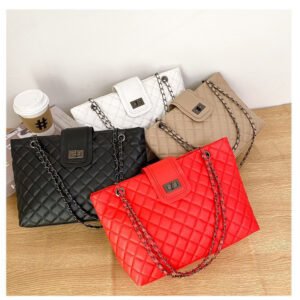 Diamond Pattern Embossed Ladies Shoulder Bag