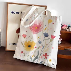 Fairy Flower Canvas Tote Bag
