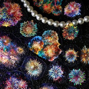 Firework Series Decorative Transparent Pet Sticker