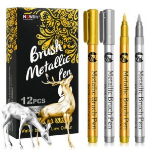Gold and Silver Metalic Brush Pen
