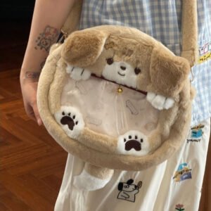 Golden Retriever Puppy Student Large Plush Bag