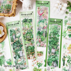 Green Field Decorative Transparent PET Sticker