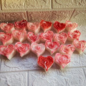 Heart Shape Rose Handmade Candle By Craftyrasin By Proma