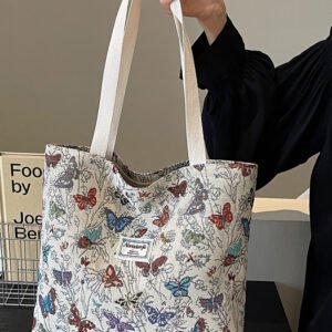 Large Capacity Butterfly Canvas Bag