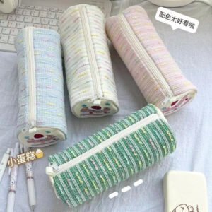 Large Capacity Cylindrical Pencil Bag