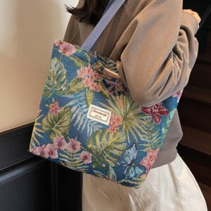 Large Capacity National Style Forest Canvas Bag