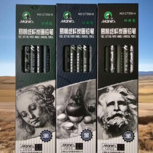 Marie's Free Cutting Paper Handle Charcoal 3 Pcs Pencil Set C7350 Series