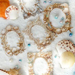 Mo Mo Collage White Gilt Series Retro Border DIY Material
