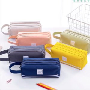 New Creative Double Layer Zipper Pencil Bag