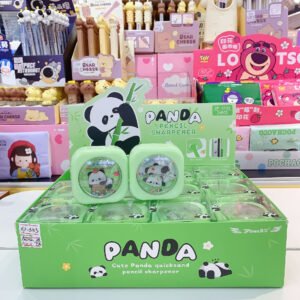New Red Panda Double Hole Quicksand Pencil Sharpener