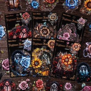 Nightmare Flower Series Decorative Transparent pet Sticker