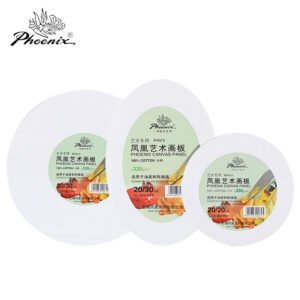 Phoenix Art Pure Cotton Round and Oval Sized Canvas Board Panel