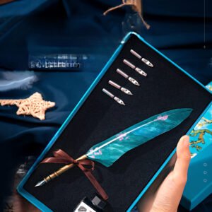 Retro Van Gogh Style Quill Dip Pen Set Box