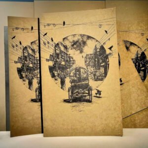 Rickshaw & The City A5 size Vintage NoteBook