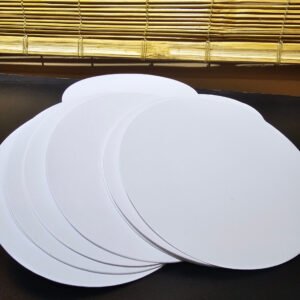 Round Shape White Craft Card for Darwing
