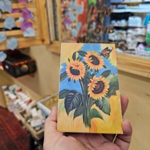Sunflower Mini Canvas Pocket Drawing Book