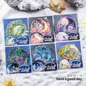 The Moonlight Butterfly Series Decorative Transparent Pet Sticker