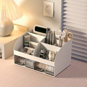Transparent Small Drawer Storage Cabinet Penholder