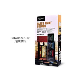 Xin Bowen Glass Paint 12 pcs Color Set