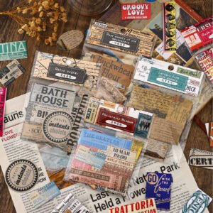 Xinqi New and Old Newspaper Past Stickers Retro Series