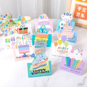 Three Dimensional Birthday Card With Envelope