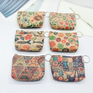 Cork Made Mandala Design Coin Purse
