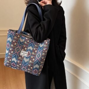 Large-Capacity National Single Shoulder Canvas Bag